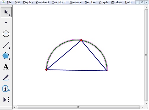 几何画板怎样画半圆2