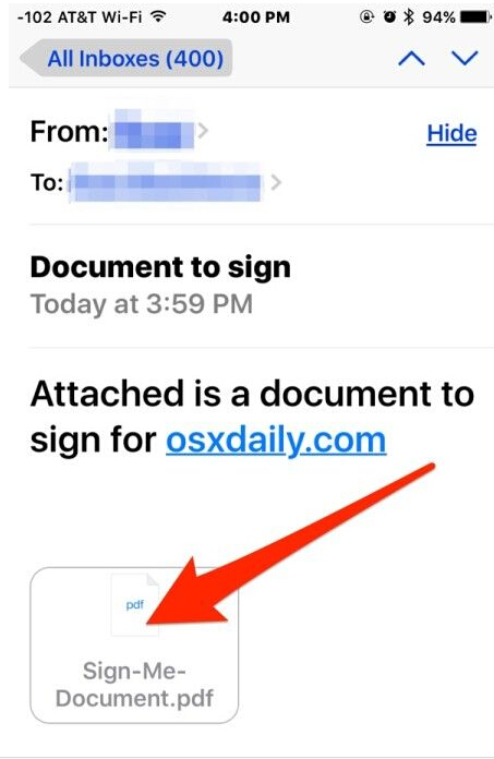 ios9怎么通过邮件应用签署文件并回信方法2