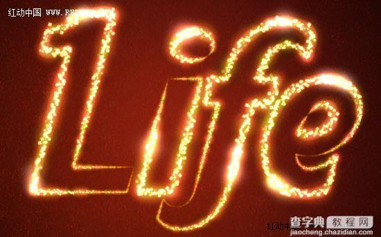 利用画笔及描边路径制作漂亮的火花字1