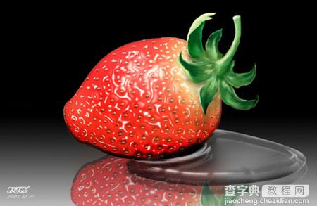 Photoshop鼠绘鲜嫩草莓1