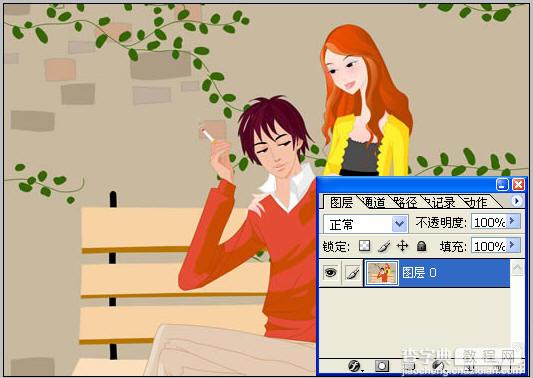 Photoshop绘制漂亮的画布效果2
