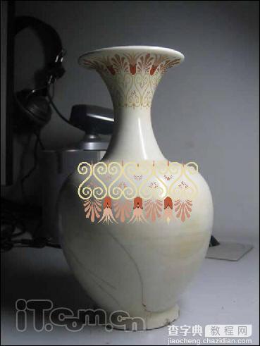 Photoshop为陶瓷花瓶添加精美的图案9