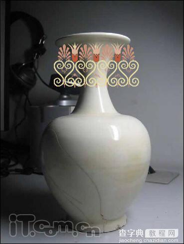 Photoshop为陶瓷花瓶添加精美的图案5