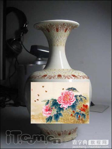 Photoshop为陶瓷花瓶添加精美的图案16