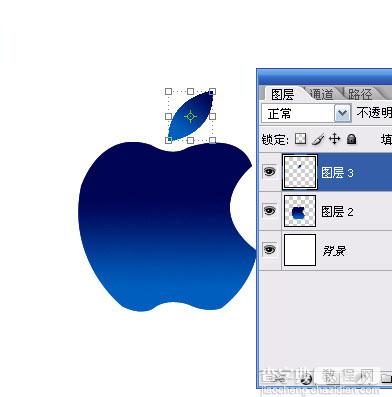 Photoshop绘制一个水晶苹果的标志4