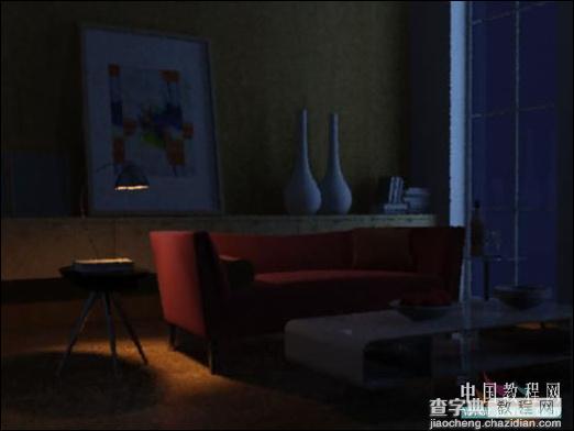 3ds MAX教程：室内空间夜景布光手法16