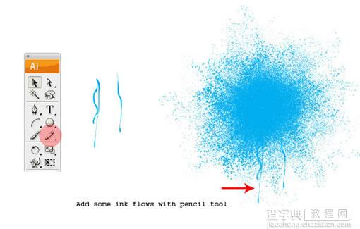 Illustrator制作色彩喷溅效果10