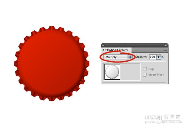 Illustrator CS4绘制矢量瓶盖16