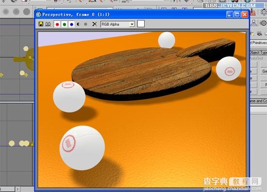 3Dmax制作乒乓球和球拍1