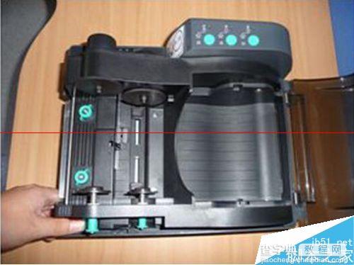 Godex G530U条码打印机怎么更换安装碳带？9