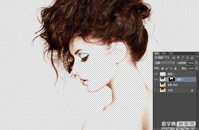Photoshop打造美女与风景双重曝光效果5