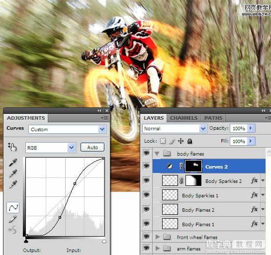 Photoshop打造火速行驶的自行车19
