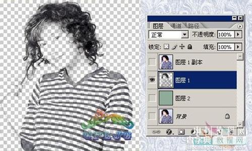 Photoshop抽出滤镜抠散发4