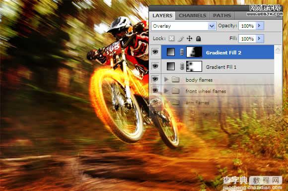 Photoshop打造火速行驶的自行车23