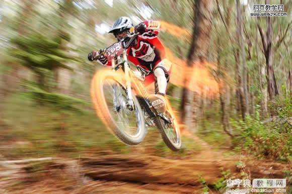 Photoshop打造火速行驶的自行车11