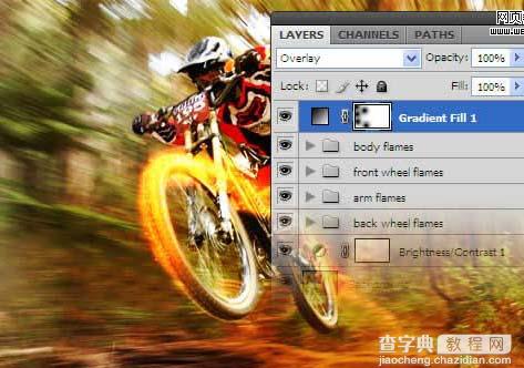 Photoshop打造火速行驶的自行车21