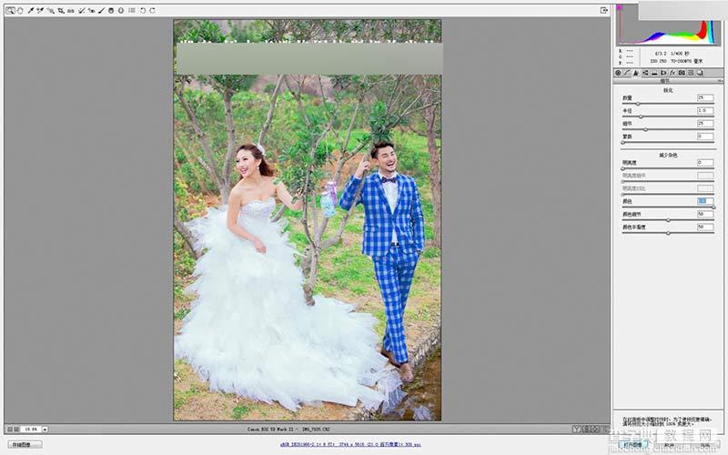 Photoshop将灰蒙蒙外景婚片调出明亮清新色调11