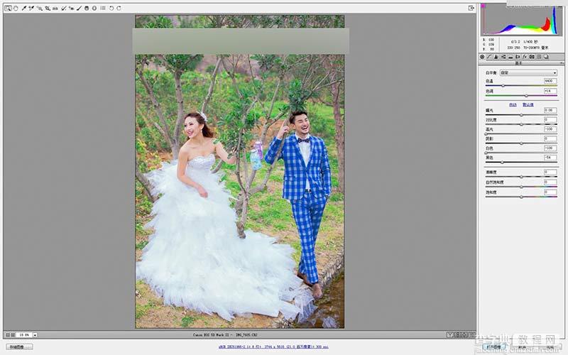 Photoshop将灰蒙蒙外景婚片调出明亮清新色调9