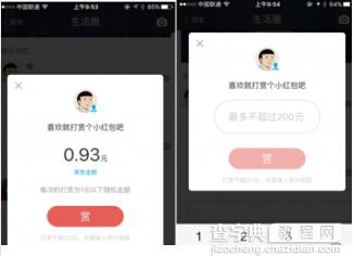 教你使用支付宝生活圈打赏功能4