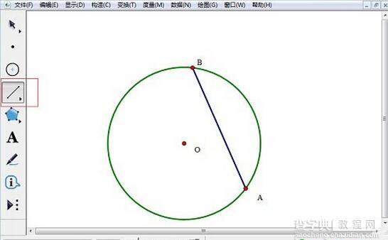 如何用几何画板绘制圆内接三角形4