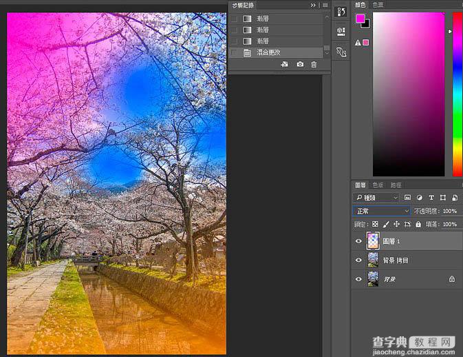 Photoshop将樱花风图片转为梦幻效果15