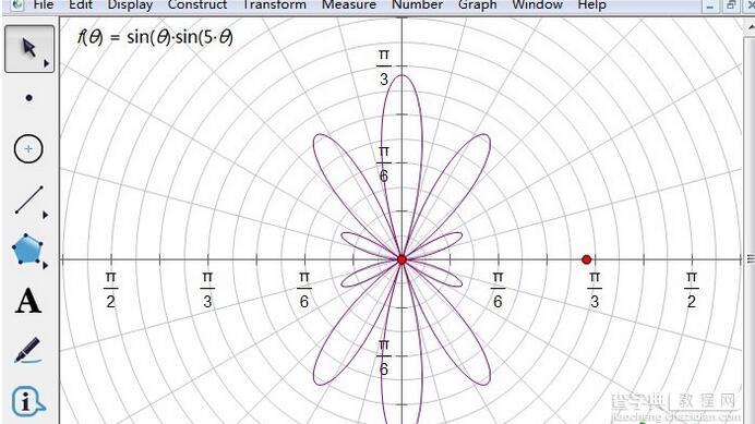几何画板如何使用极坐标系画函数图像4