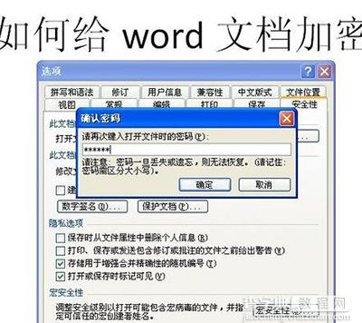 word2003文档怎么加密3