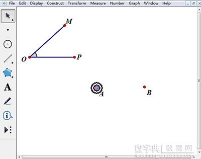 几何画板中让点绕着另一个点旋转教程2