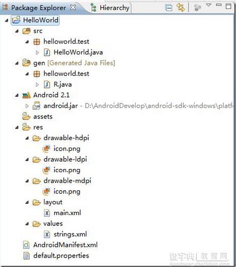 Android开发:程序目录结构详解1