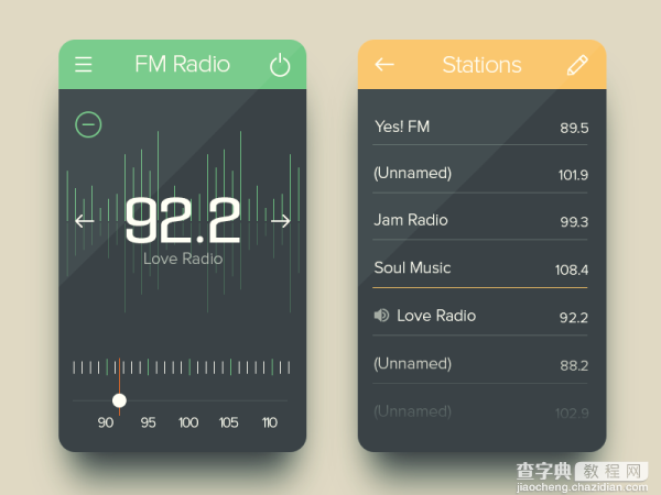 30个收音机app界面UI设计欣赏1