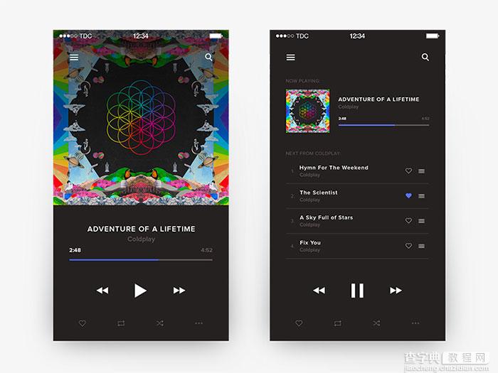 一组精美的播放类APP界面欣赏23