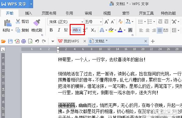 WPS2016如何插入删除线？3