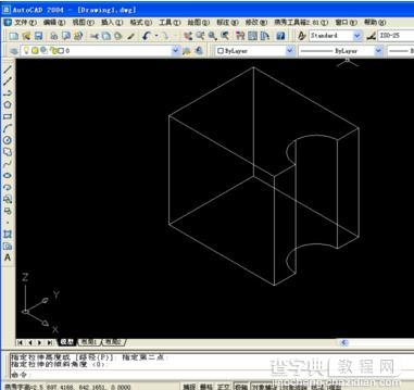 CAD图形如何挤压拉伸成三维图形7