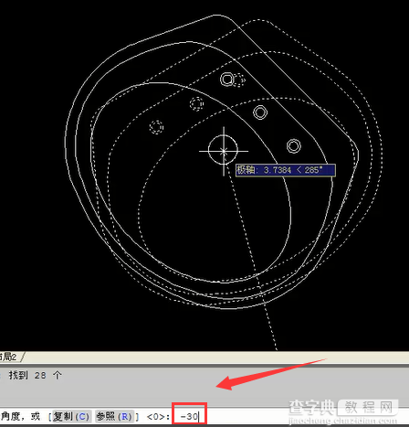 CAD教程：CAD怎么旋转图形6