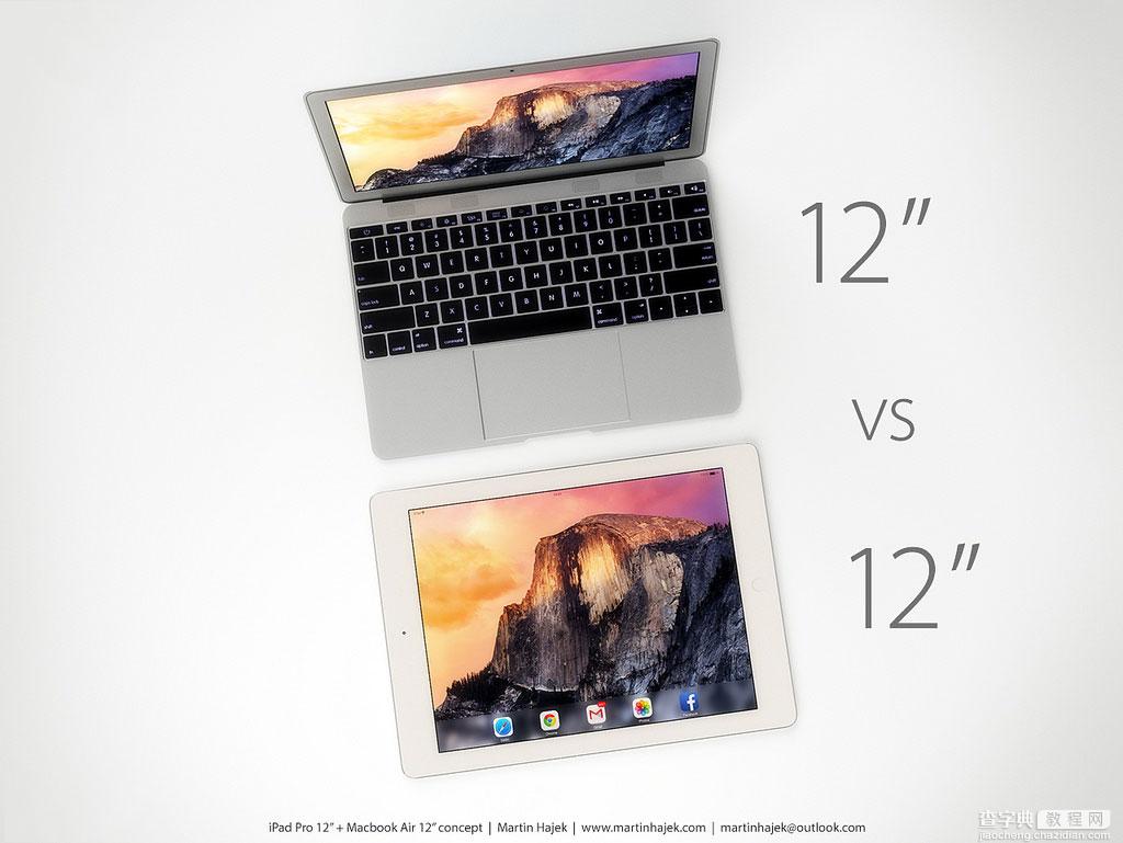 iPad Pro对比12寸MacBook Air 3D概念图赏8