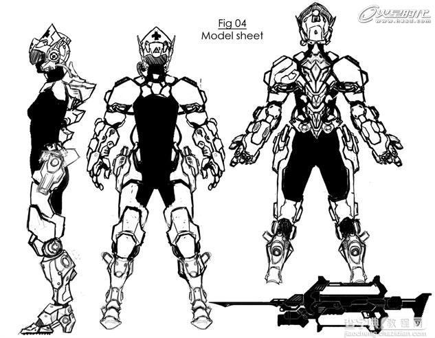 3DMAX打造超酷的次世代女机器人角色教程6