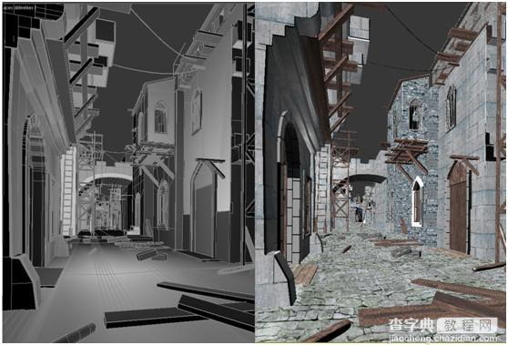 3DSMax渲染教程：渲染战后古城场景图9