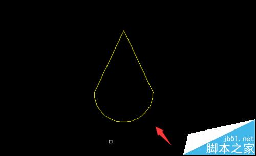 cad怎么画水滴形状?cad制作水源地图标的方法6