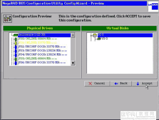 IBM X 3650 ServeRAID MR SAS/SATA Controller WebBIOS CU配置方法5