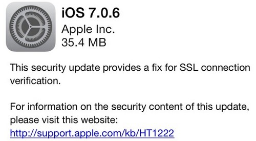 苹果系统iOS7.0.6更新发布介绍1