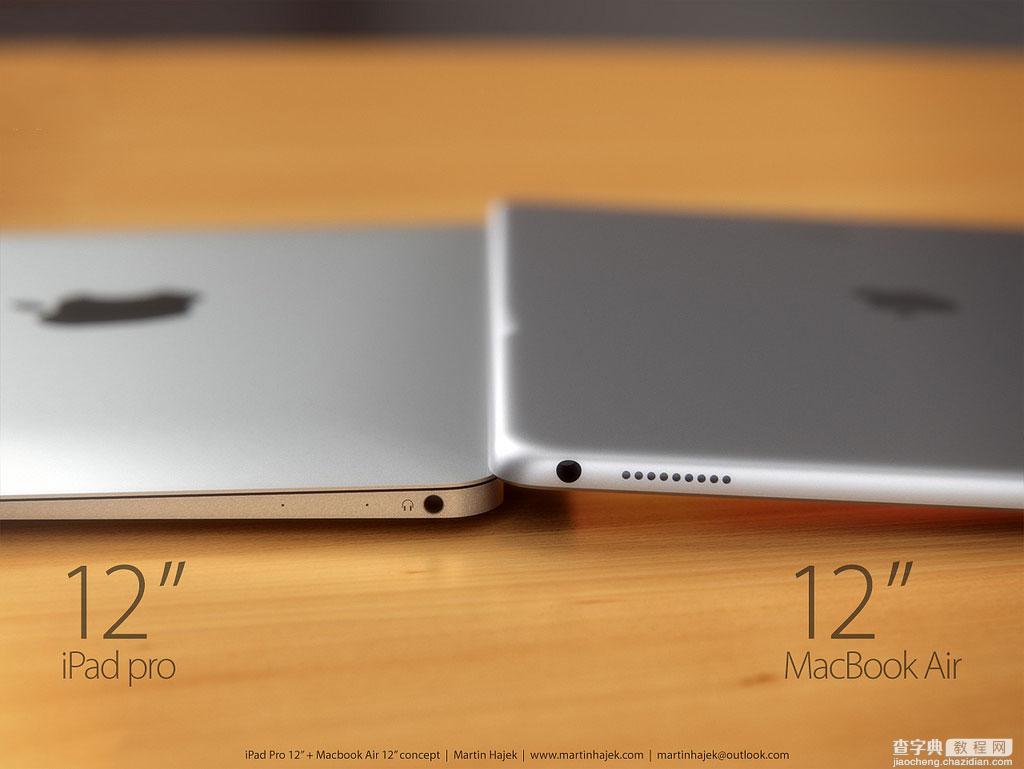 iPad Pro对比12寸MacBook Air 3D概念图赏2
