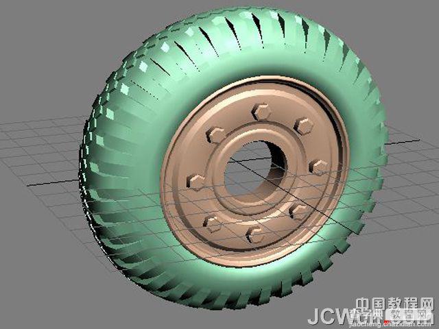 3ds MAX建模制作汽车轮胎实例教程23