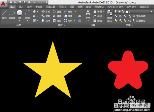 教你用CAD简单画星星1