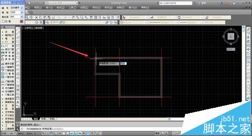 CAD建筑图纸中怎么绘制转角窗和轴网墙?11