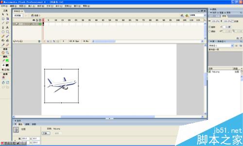 flash引导层动画:引导层制作飞行的飞机3