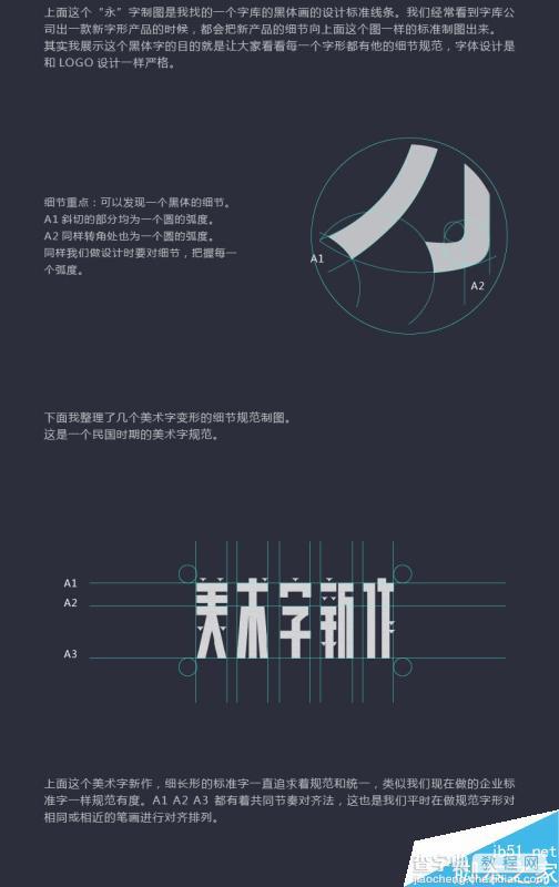 设计师必看:中文美术字标准制图教程2