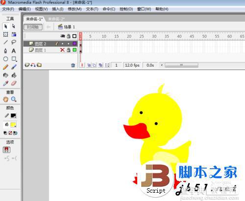 利用flash基本工具绘制出图片中的图画14
