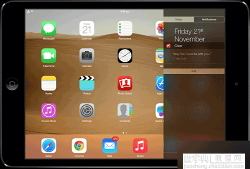 iPad专属插件Centrum：可让iPad的通知中心在屏幕边缘打开1