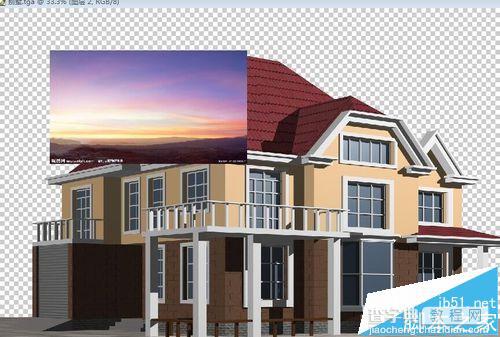3dmax室外效果图怎么处理? 3dmax室外模型导入ps处理的教程7