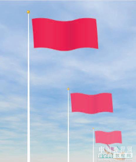 Flash cs3运用遮罩鼠绘飘扬的红旗帜1